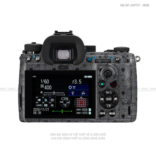 Dán Skin Máy Ảnh Pentax Vân Nổi Động Cơ Xám | UVPT18