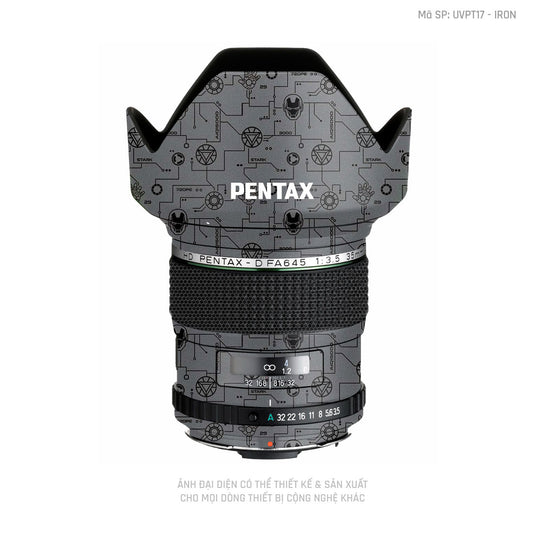 Dán Skin Ống Kính Pentax Vân IRonman Xám | UVPT17