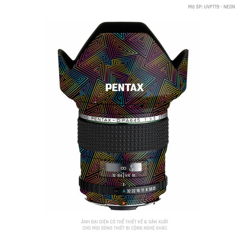 Dán Skin Ống Kính Pentax Vân Nổi Neon 03 | UVPT19