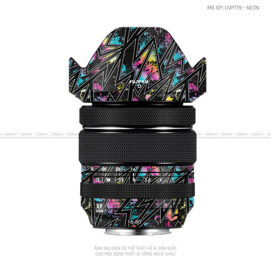 Dán Skin Ống Kính Fujifilm Vân Nổi Neon 01 | UVPT19