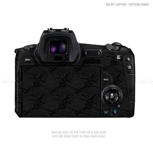 Dán Skin Máy Ảnh Canon Vân Nổi PATTERN WAVE Đen | UVPT09