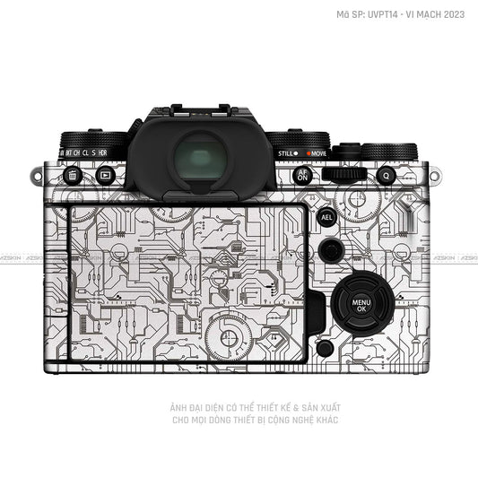 Dán Skin Máy Ảnh Fujifilm Vân Nổi Vi Mạch 2023 Trắng | UVPT14