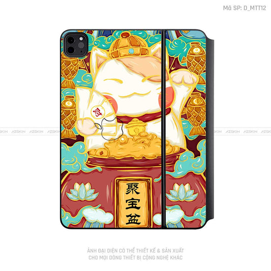 Dán Skin Magic Keyboard Hình Mèo Thần Tài | D_MTT12