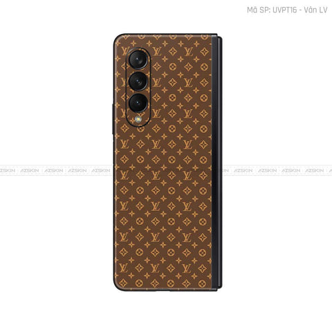 Dán Skin Galaxy Z Fold3 Vân LV Nâu | UVPT16