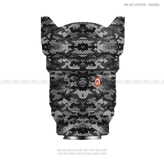Dán Skin Ống Kính Sony Vân Nổi Mamba Trắng | UVPT05
