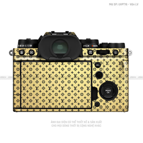 Dán Skin Máy Ảnh Fujifilm Vân Nổi Pattern LV Gold | UVPT16