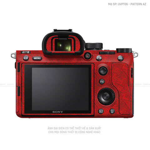 Dán Skin Máy Ảnh Sony Vân Pattern AZ Red | UVPT06