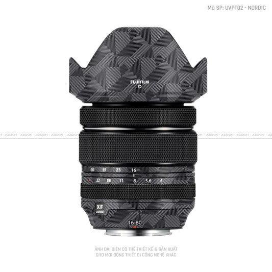 Dán Skin Ống Kính Fujifilm Vân Nổi Nordic  Xám | UVPT02