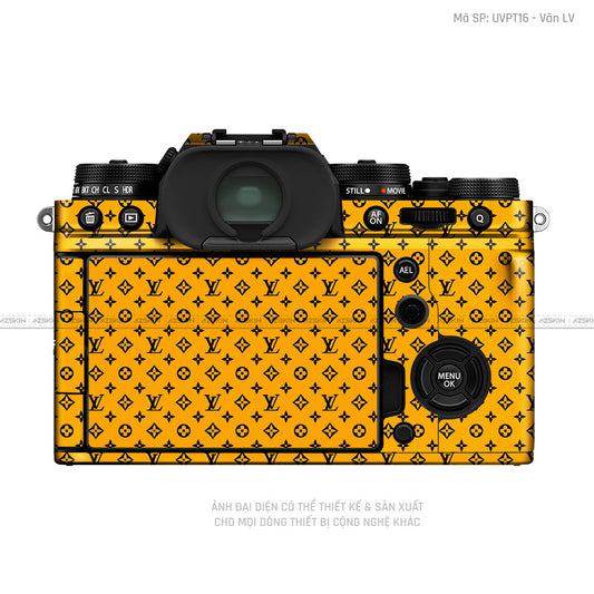Dán Skin Máy Ảnh Fujifilm Vân Nổi Pattern LV Vàng | UVPT16