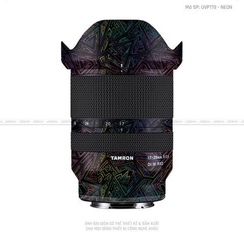 Dán Skin Ống Kính Tamron Vân Nổi NEON 02 | UVPT19