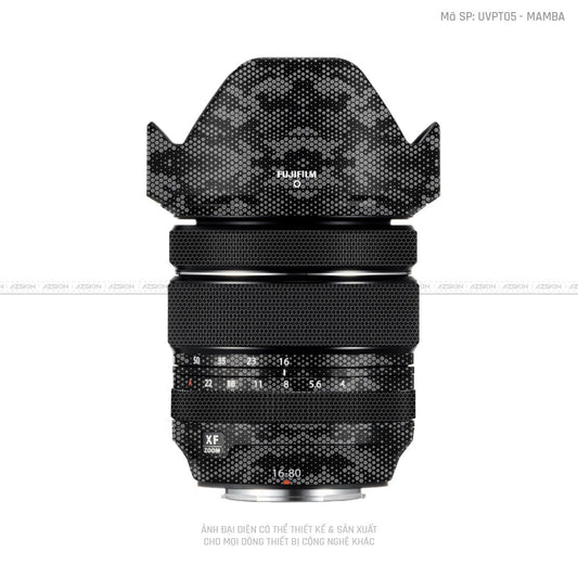Dán Skin Ống Kính Fujifilm Vân Nổi Mamba Xám | UVPT05