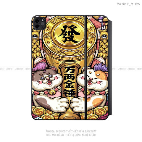 Dán Skin Magic Keyboard Hình Mèo Thần Tài | D_MTT25