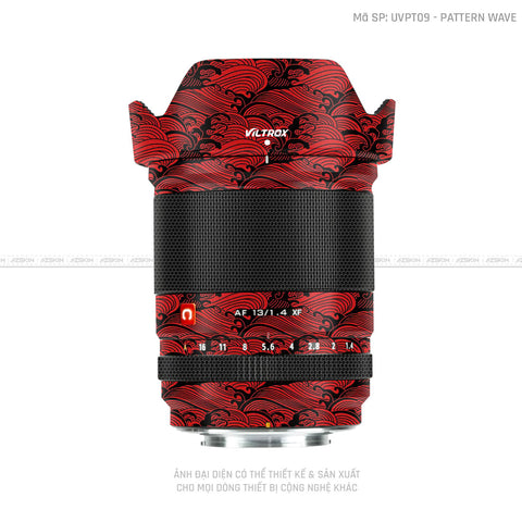 Dán Skin Ống Kính Viltrox Vân Nổi Pattern Wave Đỏ | UVPT09