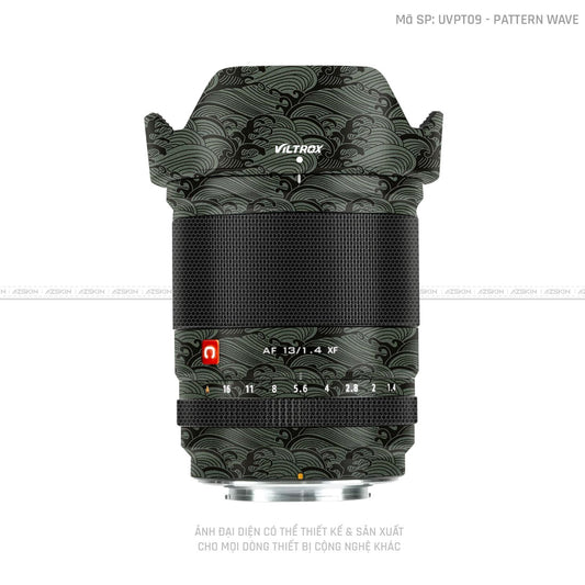 Dán Skin Ống Kính Viltrox Vân Nổi Pattern Wave Xanh Midnight | UVPT09