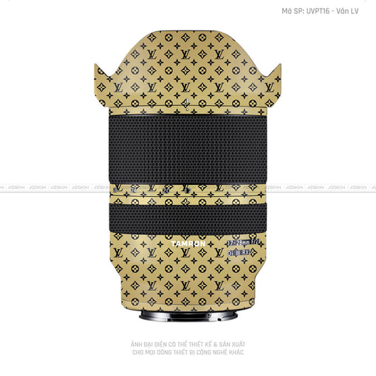 Dán Skin Ống Kính Tamron Vân Pattern LV Vàng Đồng | UVPT16