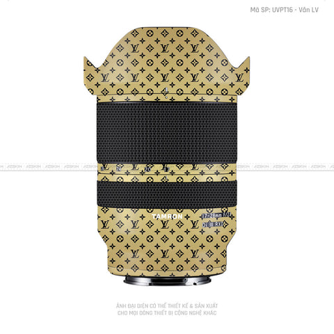 Dán Skin Ống Kính Tamron Vân Pattern LV Vàng Đồng | UVPT16