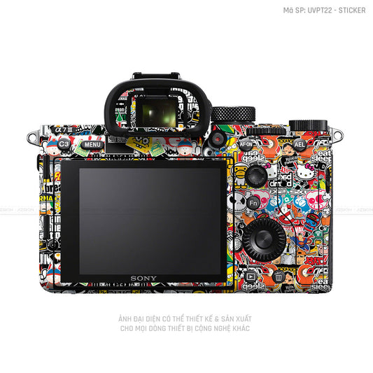 Dán Skin Máy Ảnh Sony Vân Nổi Sticker 01 | UVPT22