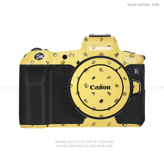 Dán Skin Máy Ảnh Canon Vân Nổi Vàng Gold| UVPT04