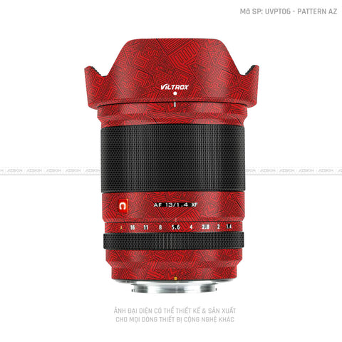 Dán Skin Ống Kính Viltrox Vân Nổi Pattern AZ Đỏ | UVPT06