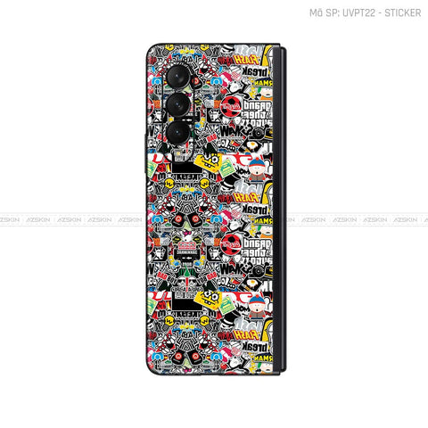 Dán Skin Galaxy Z Fold5 Vân Nổi Sticker 01 | UVPT22