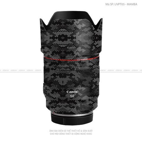 Dán Skin Ống Kính Canon Vân Nổi Mamba Xám | UVPT05