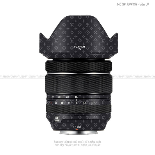 Dán Skin Ống Kính Fujifilm Vân LV Xanh Đen | UVPT16