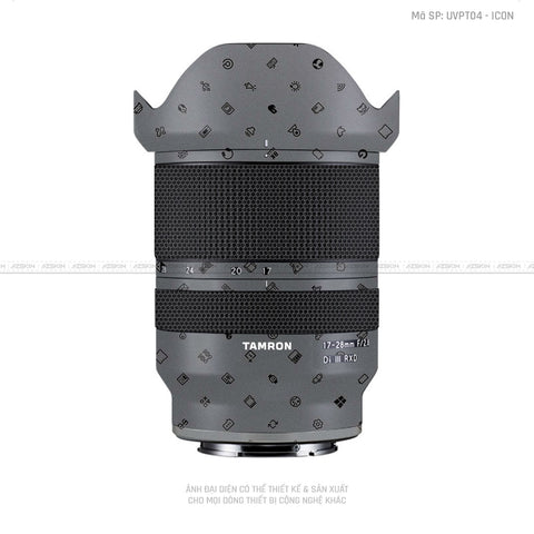 Dán Skin Ống Kính Tamron Vân Nổi ICon Vàng Đồng Xám | UVPT04