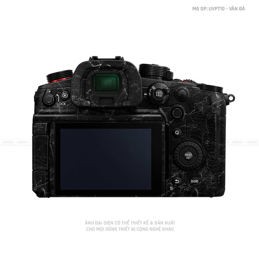 Dán Skin Máy Ảnh Lumix Vân Đá Đen | UVPT10