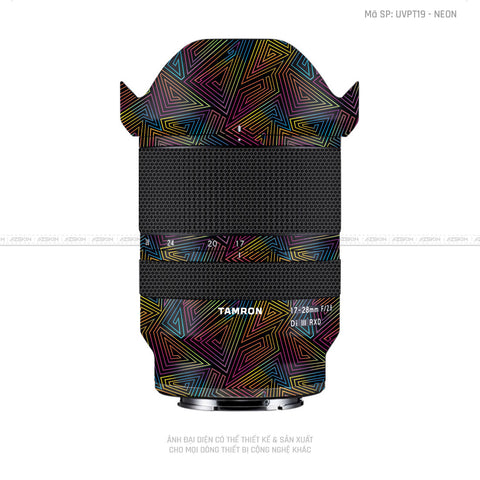 Dán Skin Ống Kính Tamron Vân Nổi NEON 03 | UVPT19