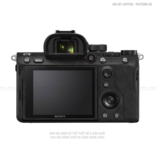 Dán Skin Máy Ảnh Sony Vân Pattern AZ Đen | UVPT06