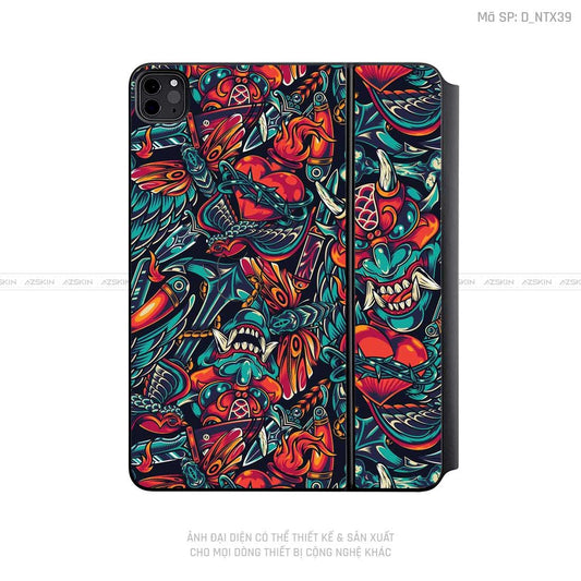 Dán Skin Magic Keyboard Hình Tattoo | D_NTX39