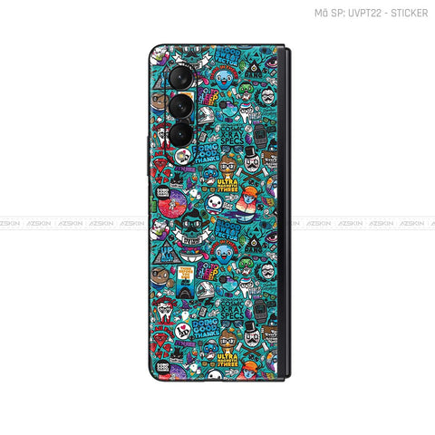 Dán Skin Galaxy Z Fold5 Vân Nổi Sticker 03 | UVPT22