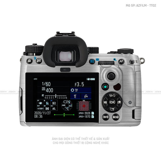 Dán Skin Máy Ảnh Pentax Vân Xước Titan Bạc  | AZFILM - TT02
