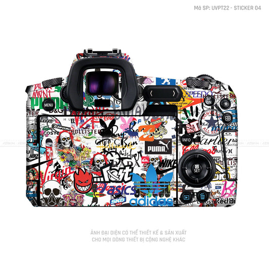 Dán Skin Máy Ảnh Canon Vân Nổi Sticker 04 | UVPT22