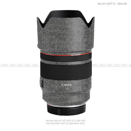 Dán Skin Ống Kính Canon Vân Vải Xám | UVPT15