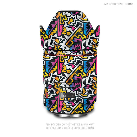 Dán Skin Ống Kính Máy Ảnh Vân Nổi Graffiti 03 | UVPT20