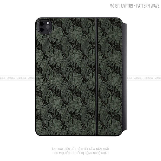 Dán Skin Magic Keyboard Vân Pattern Wave Xanh | UVPT09