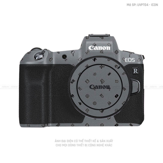 Dán Skin Máy Ảnh Canon Vân Nổi Vàng Xám| UVPT04