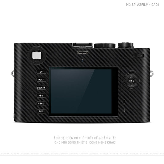 Dán Skin Máy Ảnh Leica Vân Carbon Đen | AZFILM - CA01