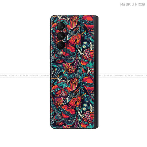 Dán Skin Galaxy Z Fold4 Hình Họa Tiết Xăm | D_NTX39