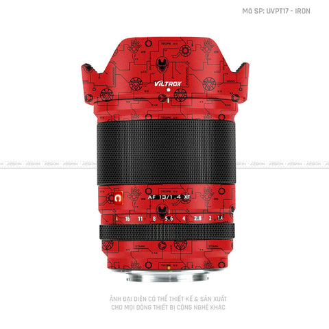 Dán Skin Ống Kính Viltrox Vân Pattern Ironman Đỏ | UVPT17