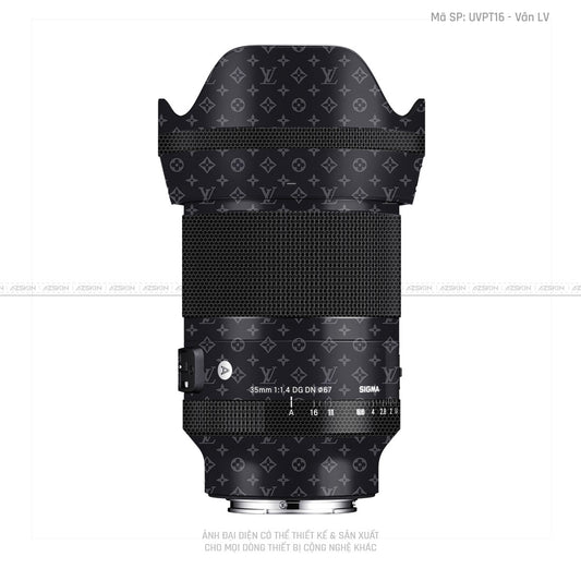 Dán Skin Ống Kính Sigma Vân Pattern LV Đen | UVPT16
