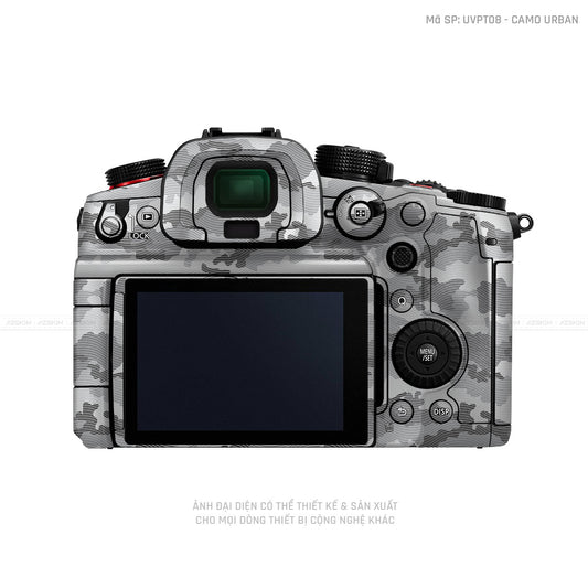 Dán Skin Máy Ảnh Lumix Vân Nổi Camo Urban Trắng | UVPT08