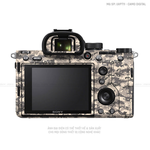 Dán Skin Máy Ảnh Sony Vân Camo Digital Vàng Cát | UVPT11