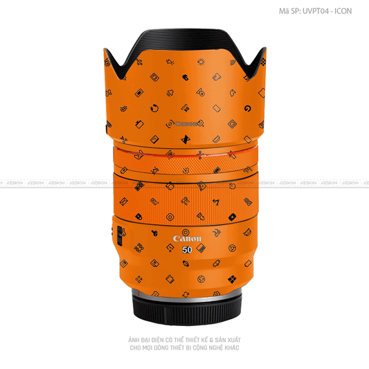 Dán Skin Ống Kính Canon Vân Nổi Pattern ICon Cam | UVPT04