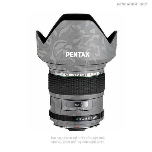 Dán Skin Ống Kính Pentax Vân Camo Xám | CM02