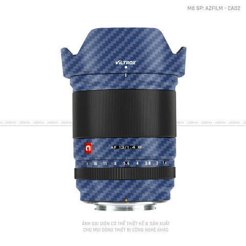 Dán Skin Ống Kính Viltrox Vân Carbon Xanh | CA02