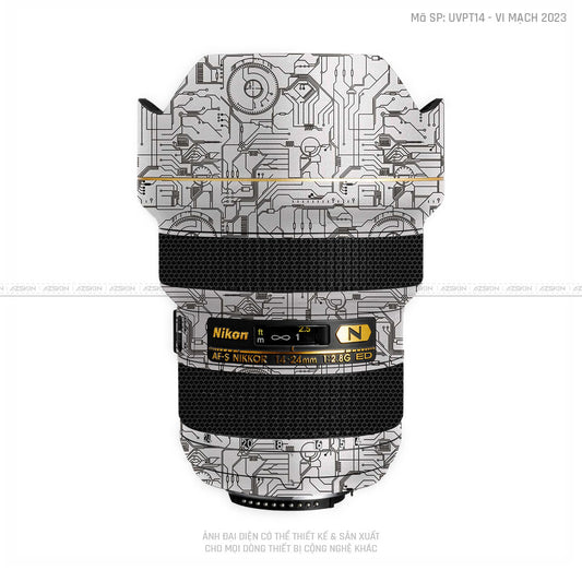 Dán Skin Ống Kính Nikon Vân Nổi Vi Mạch 2023 Trắng | UVPT14