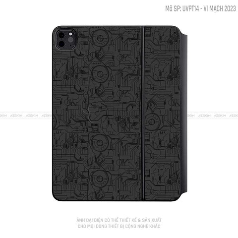 Dán Skin Magic Keyboard Vân Vi Mạch 2023 Đen | UVPT14