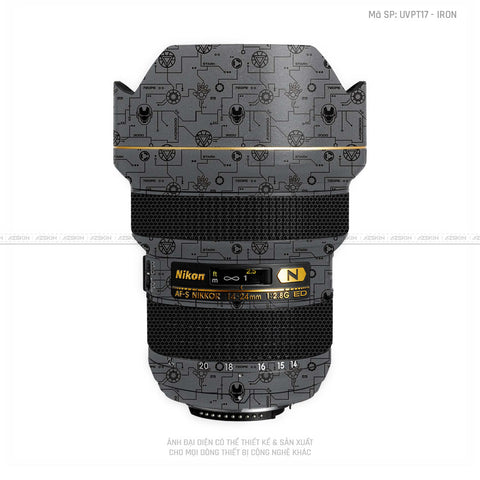 Dán Skin Ống Kính Nikon Vân Nổi Pattern Icon Xám | UVPT17